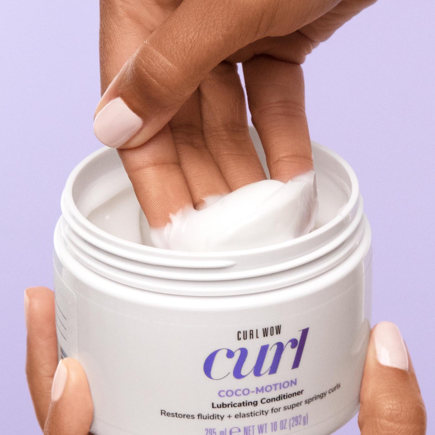 What conditioner is good for curly hair? Coco-motion, the thick creamy conditioner helps hydrate and soften curls.
