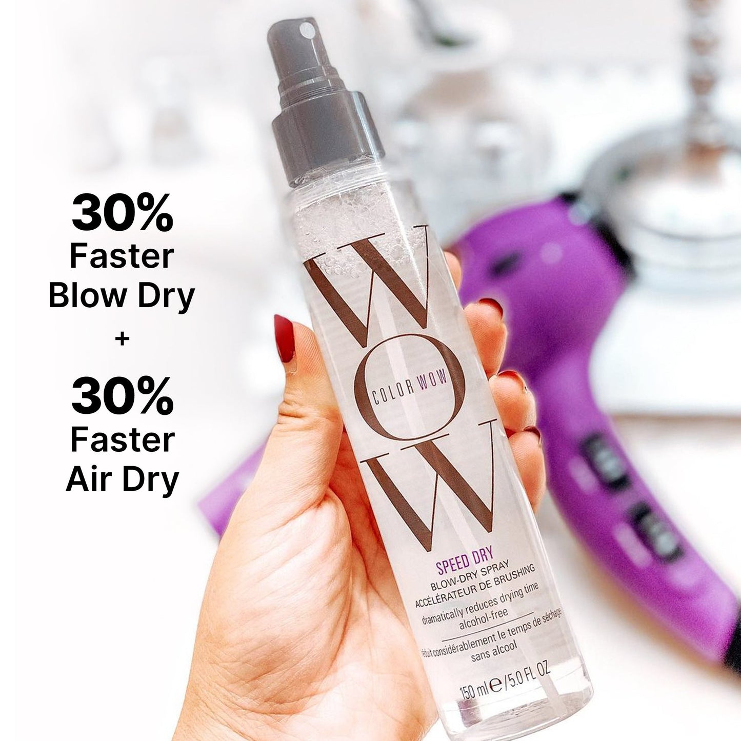 30% Faster Blow Dry + 30% Faster Air Dry